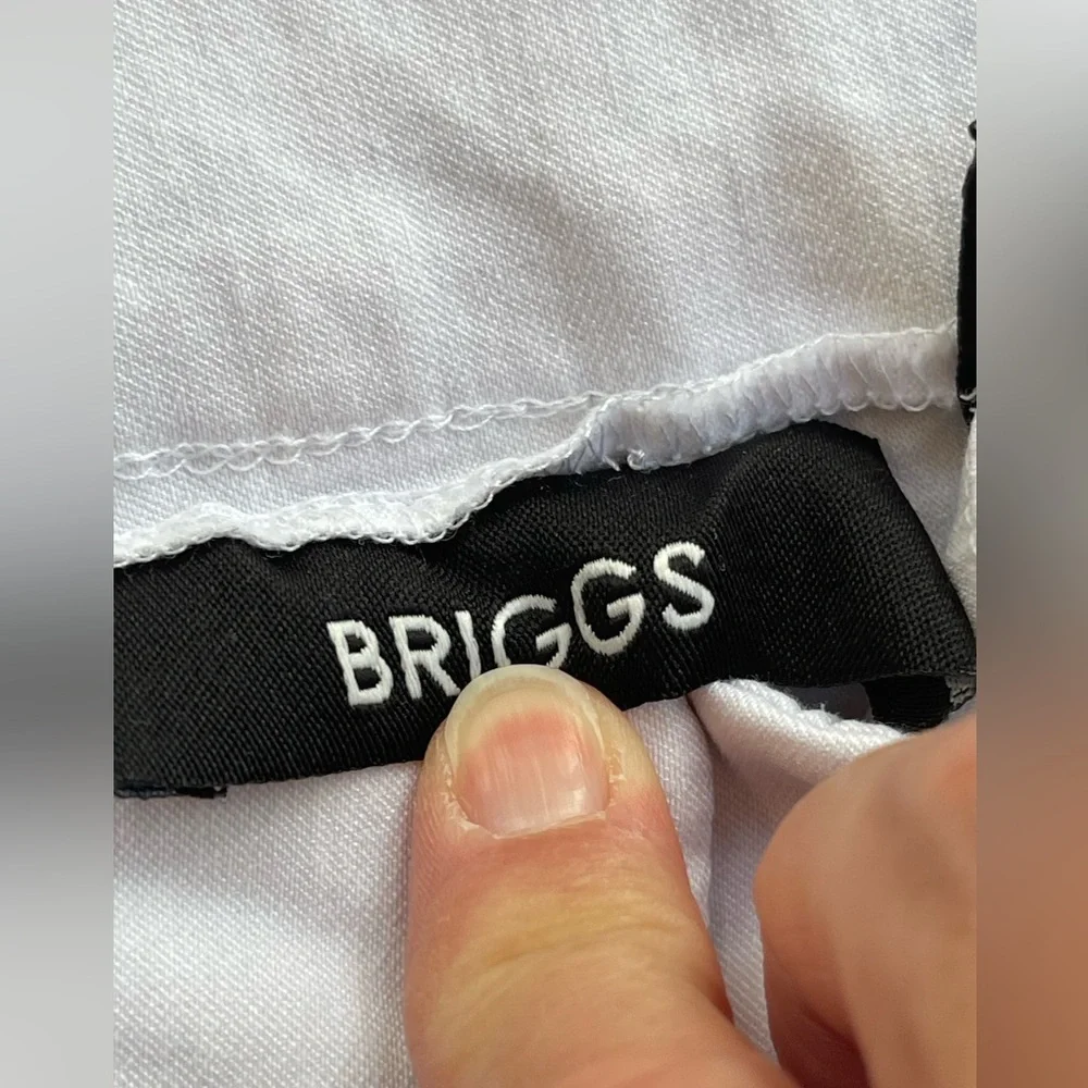 Briggs ladies full stretch white pull on/zip dress pants size 14-5‎ pocket/slash - Picture 7 of 12